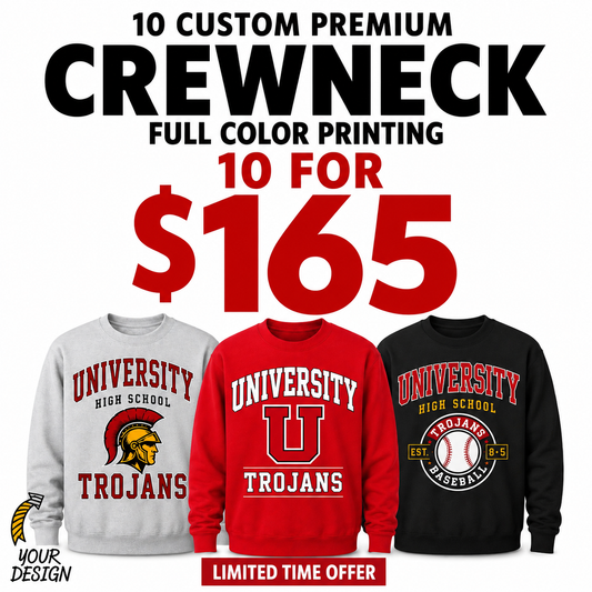 10 Custom Crewnecks