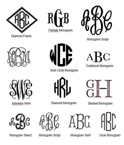 Monogram - Small 1" to 2" inches