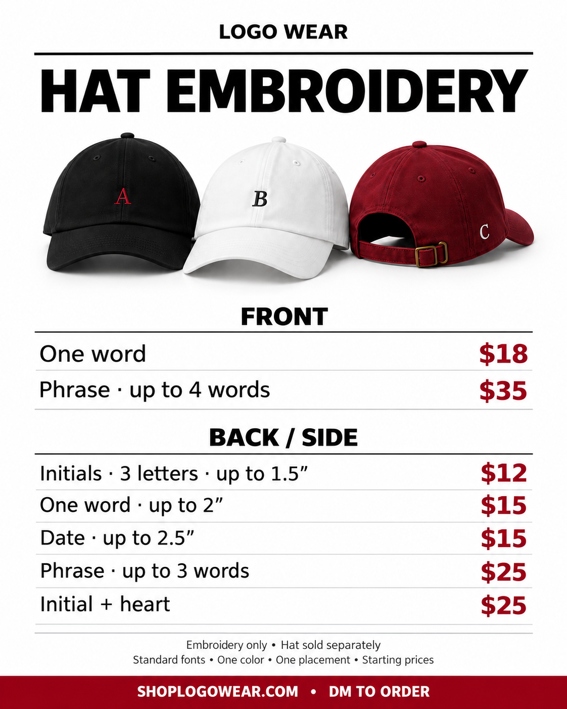 Hat Embroidery