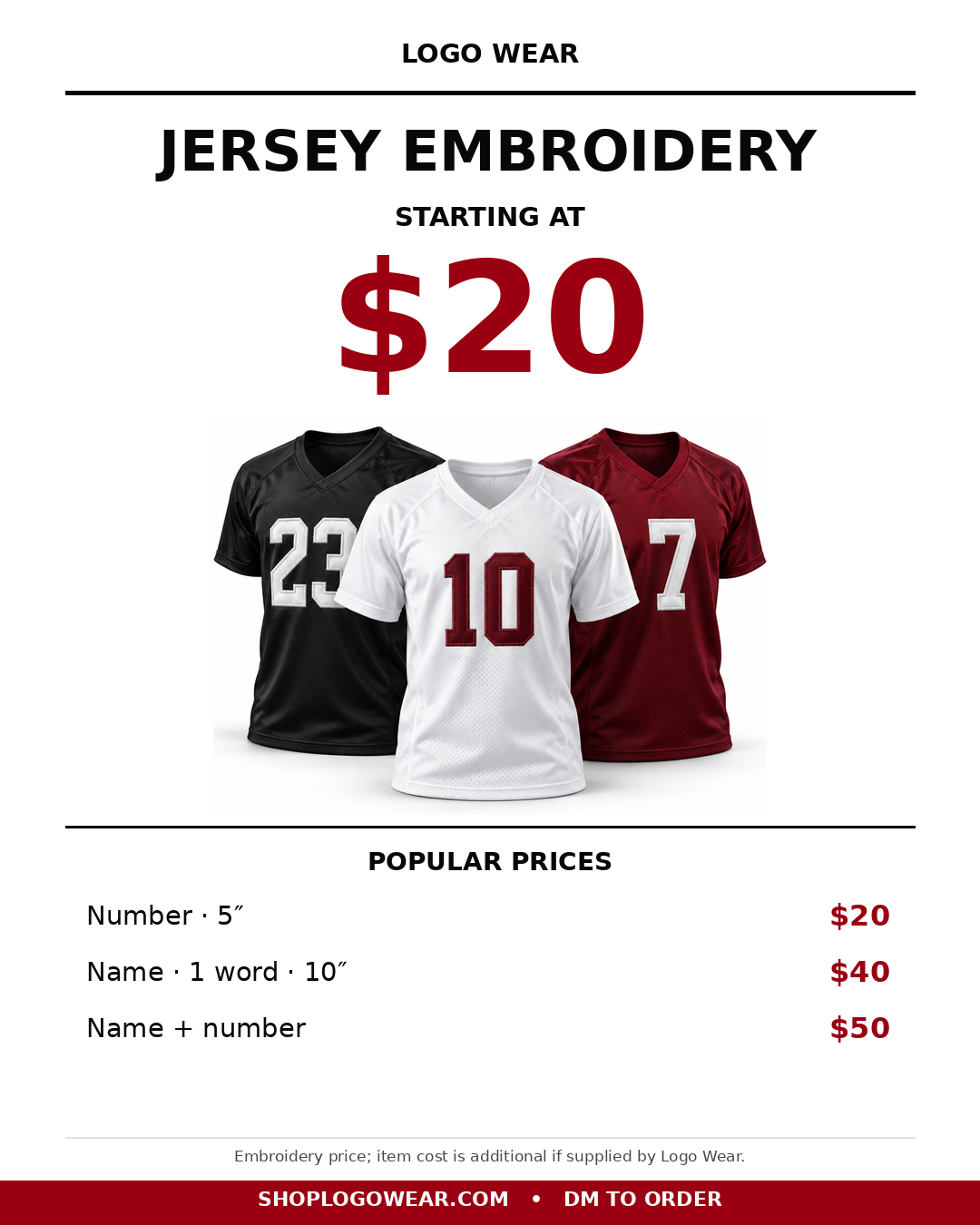Jersey Embroidery
