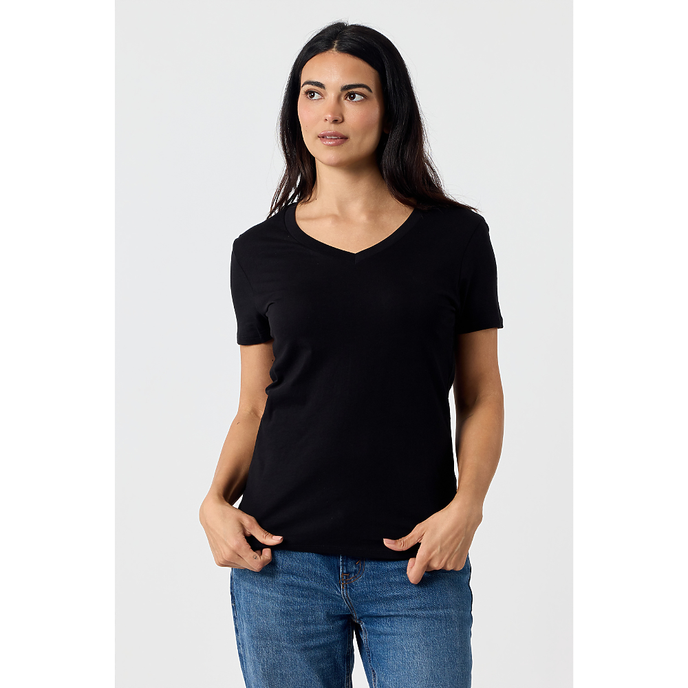 Essential Blank V neck Tee 4002